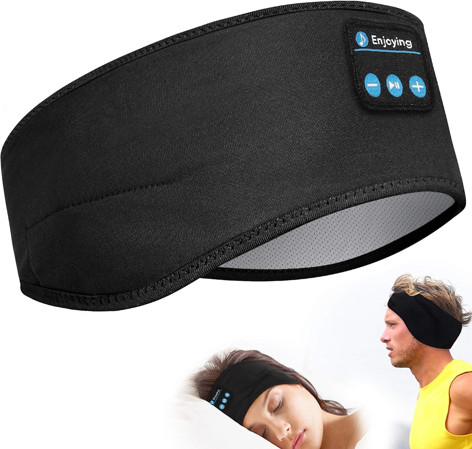 Bluetooth Sports Headband Headphones Ultra-Thin HD Stereo for Workout, Travel, Meditation