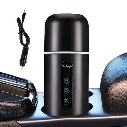 Car Electric Kettle Heated Water Cup 12V/24V Portable Universal Travel Cup with Automatic Stirring Function 420Ml Car Kettles